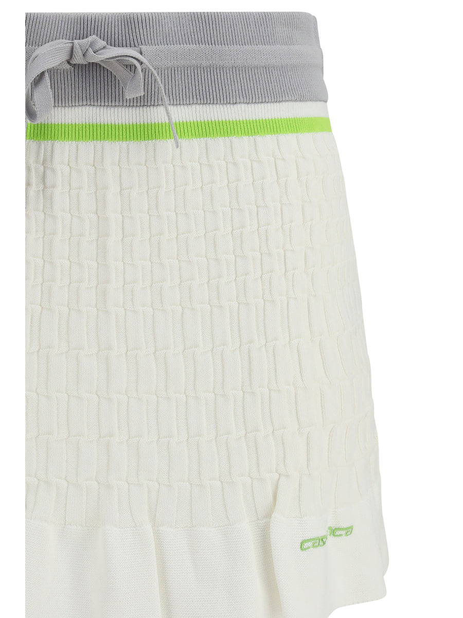 Tennis Mini Skirt White Cotton