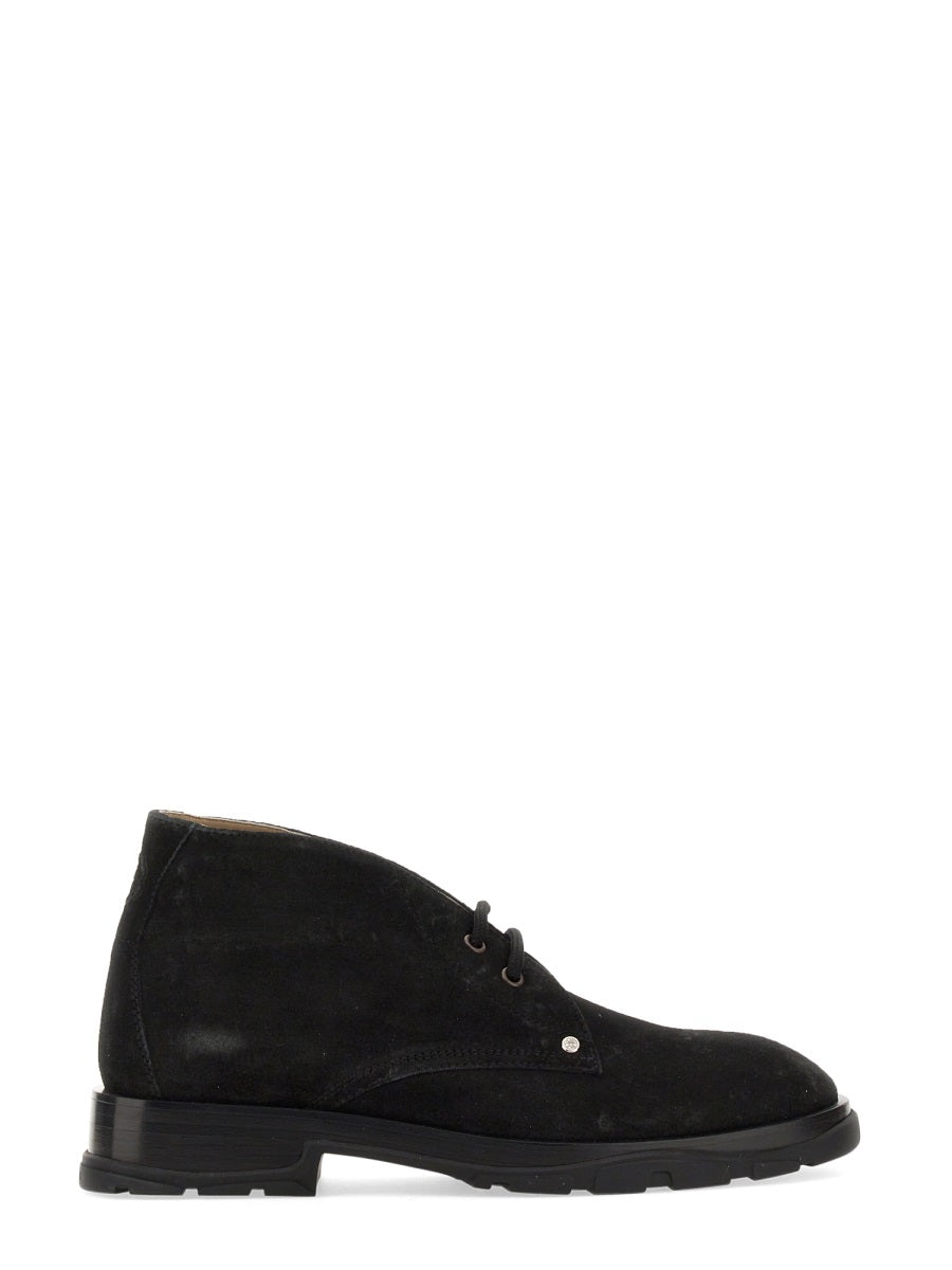 Suede Boot Black Leather