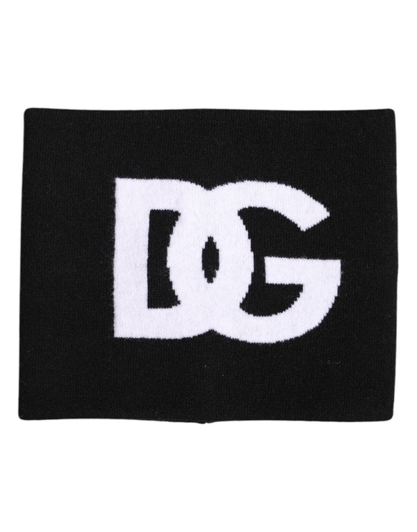 Dolce & Gabbana 89% Virgin Wool 8% Nylon 3% Elastane scarf in black