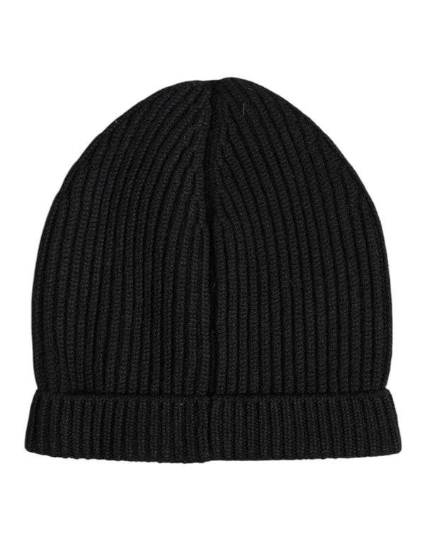 Dolce & Gabbana HAT9849 100% Cashmere beanie in black