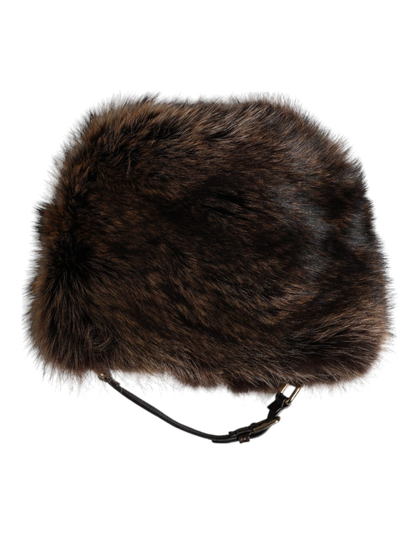 Dolce & Gabbana HAT9639 90% Raccoon bucket hat in brown