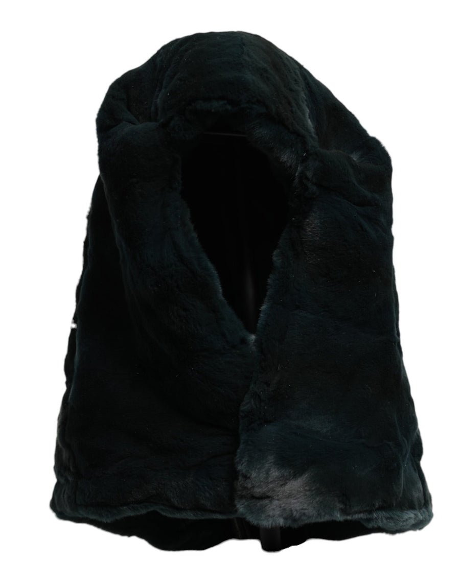 Dolce & Gabbana HAT9669 100% Weasel fur beanie in black