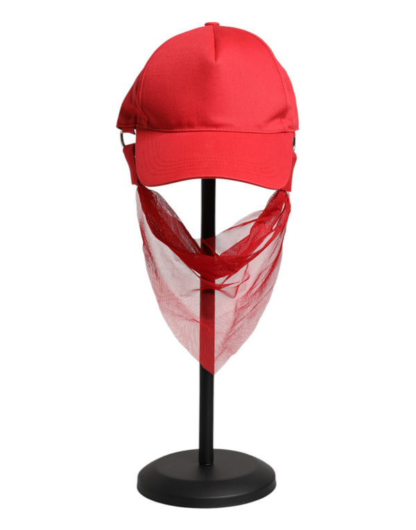 Dolce & Gabbana HAT9743 100% Cotton baseball cap in red