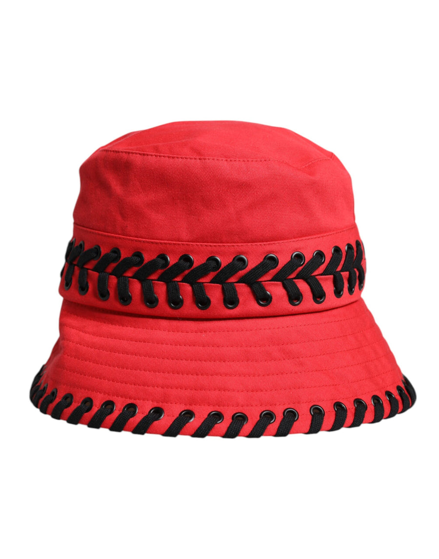 Dolce & Gabbana HAT9798 100% Polyester bucket hat in red