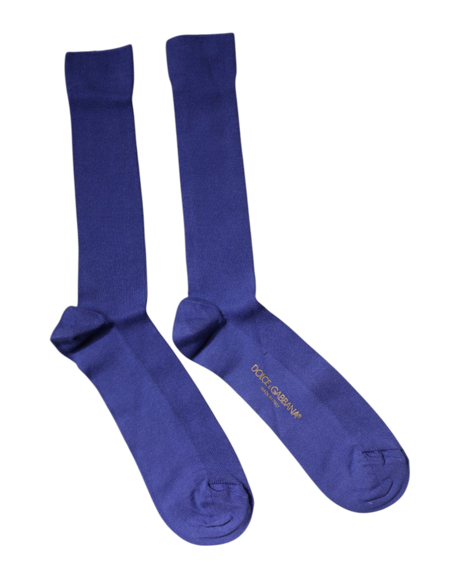 Dolce & Gabbana SCS2241 100% Cotton socks in purple