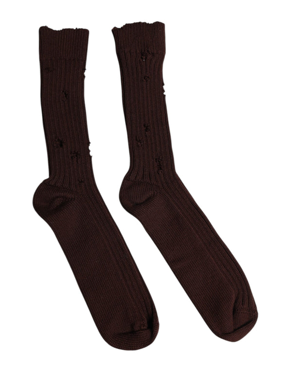 Dolce & Gabbana Cotton Blend socks in brown