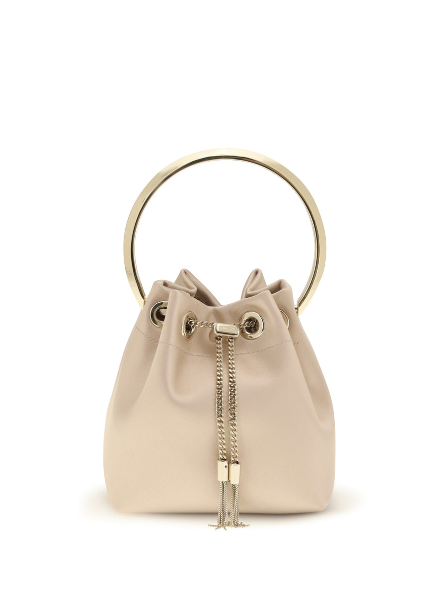 Jimmy Choo 100% Silk bucket bag in beige
