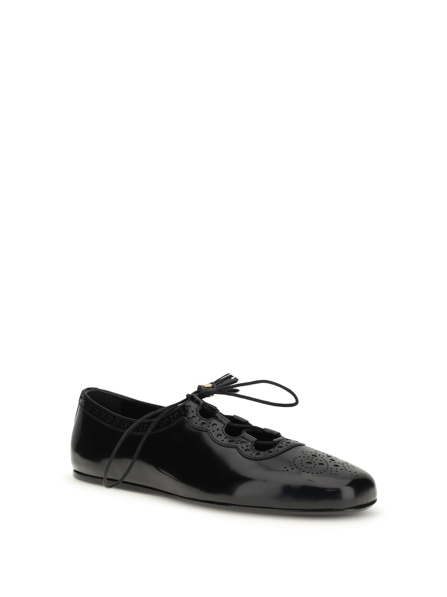 Lace-Up Shoes Rhea Black Upper Calf Leather