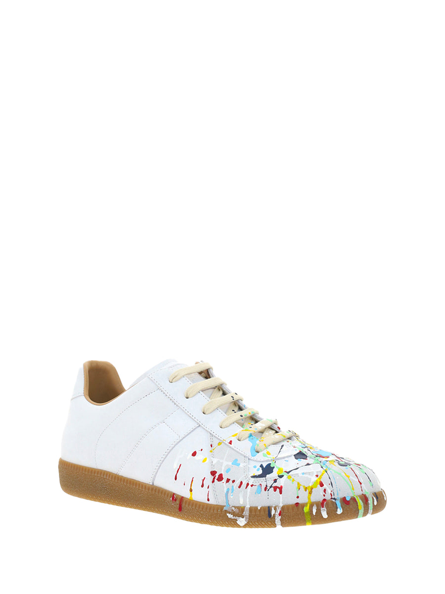 Leather Sneakers Off-White Painted Toe Off-white/paint Trainers