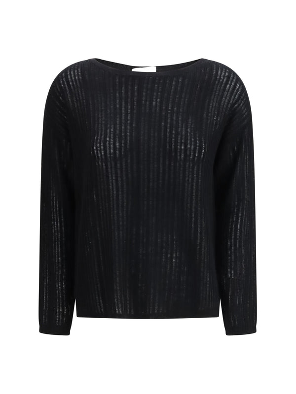 Allude 100% Cashmere sweater in black