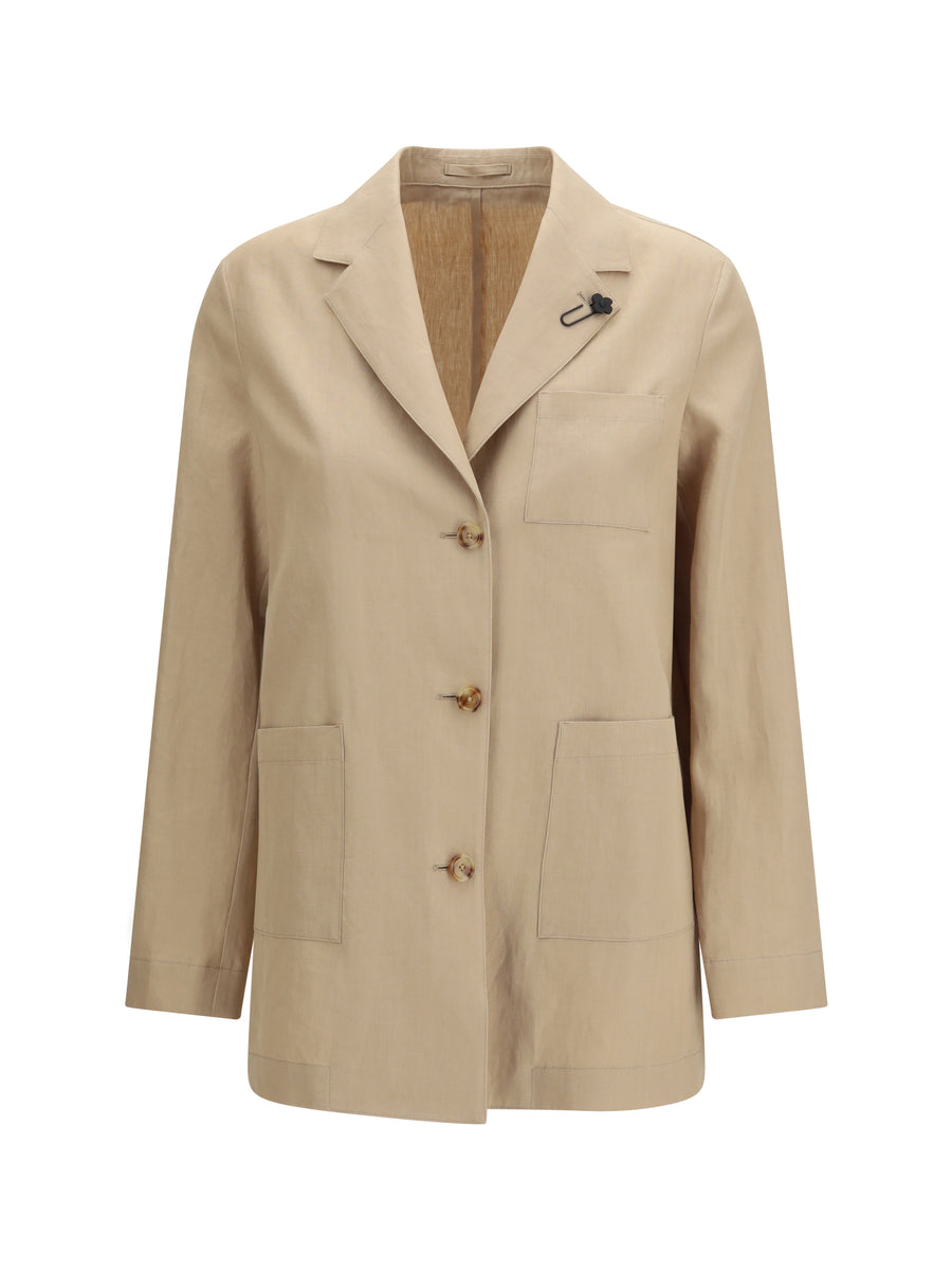 Lardini 62% Wool (Ovis Aries) blazer in beige