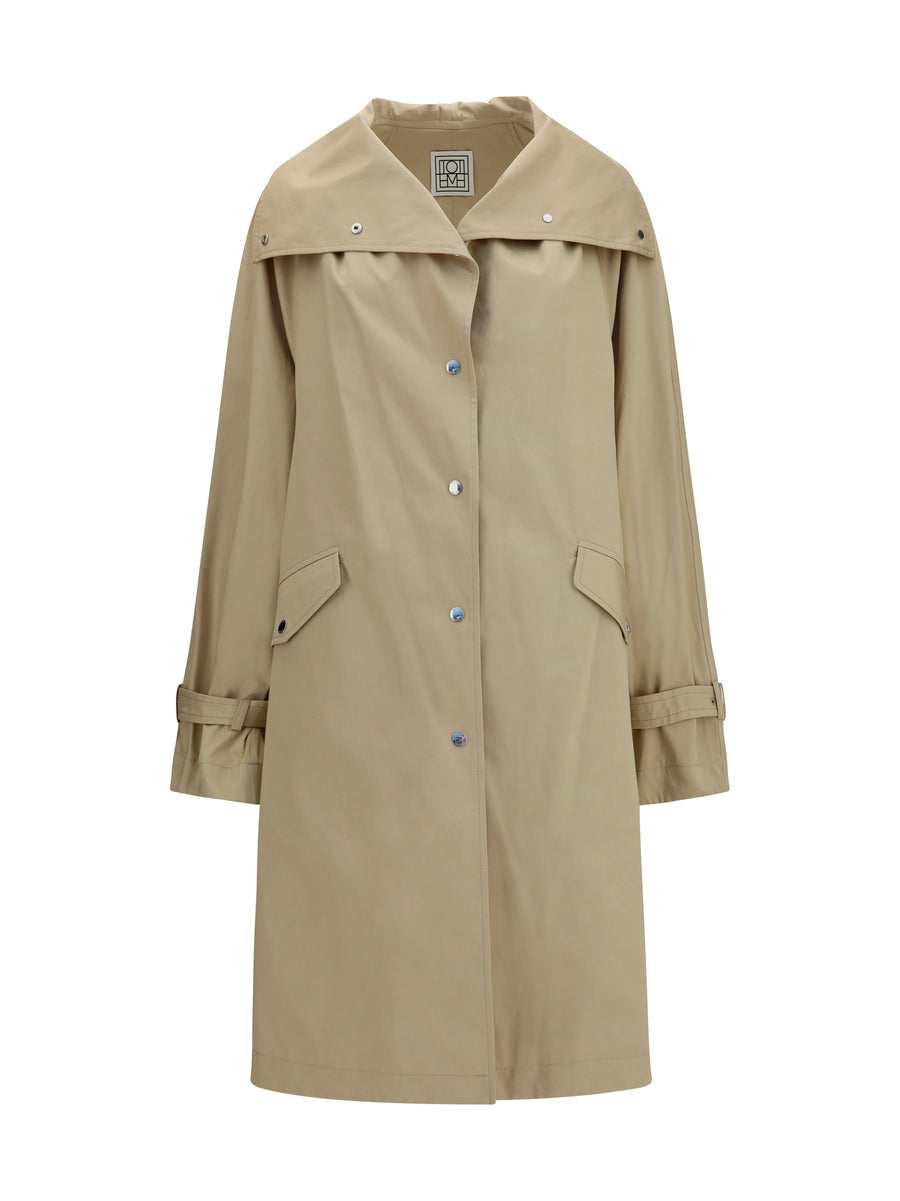 Trench Coat Beige Cotton & Raincoats