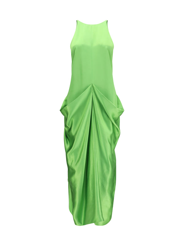 Khaite 41% Cupro; 59% Viscose dress in green