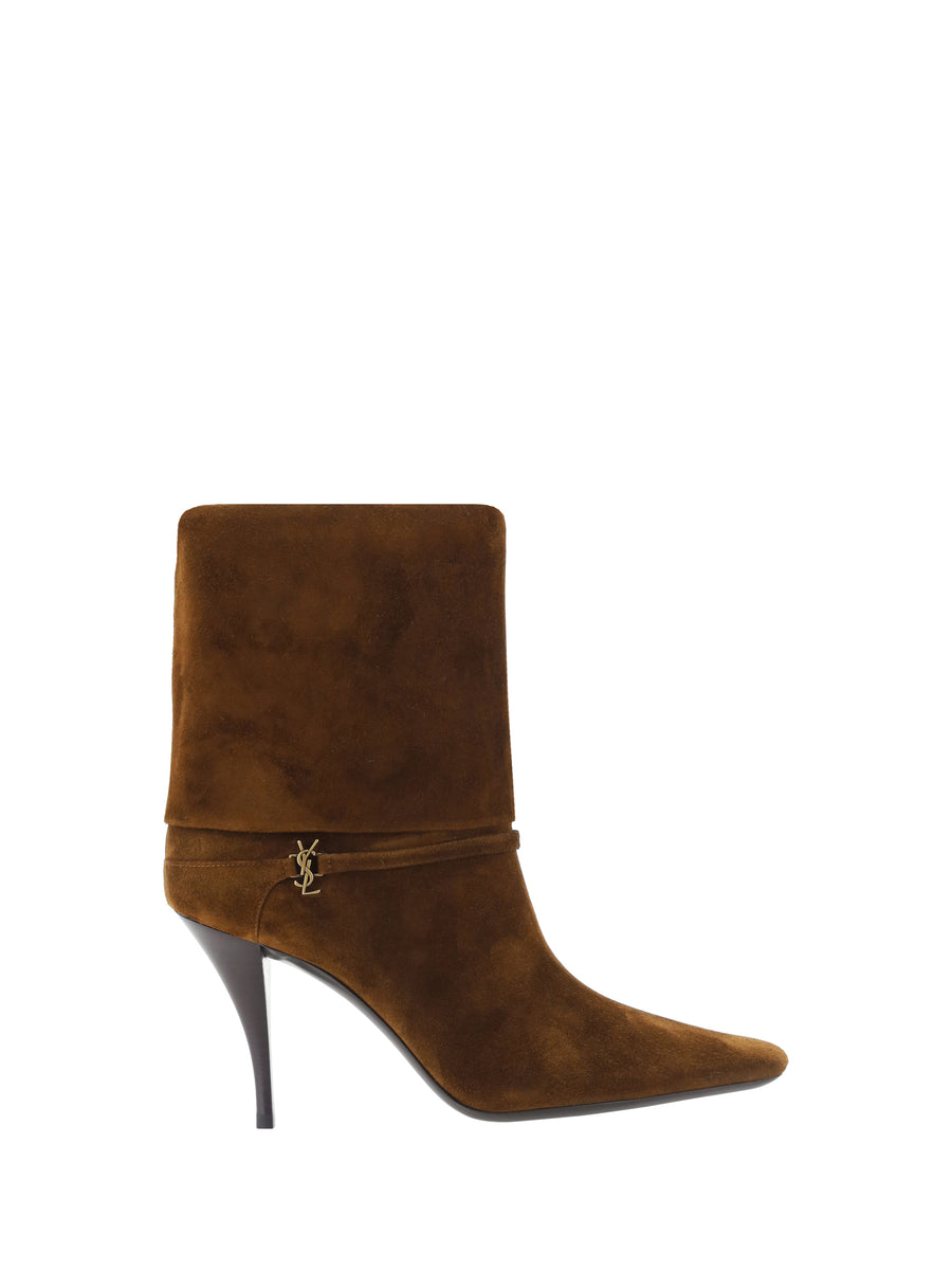 Ankle Boots Vicky Suede-Effect Leather Brown Calf