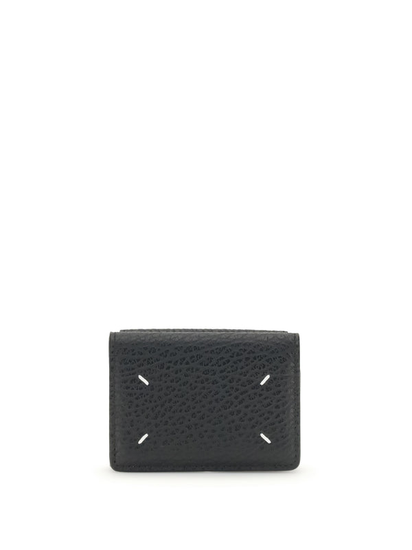 Maison Margiela 100% calf leather Bos Taurus wallet in black