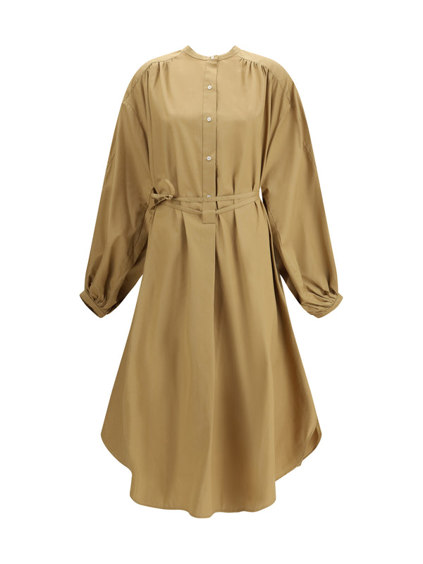 Loulou De Saison 100% Cotton shirt dress in beige