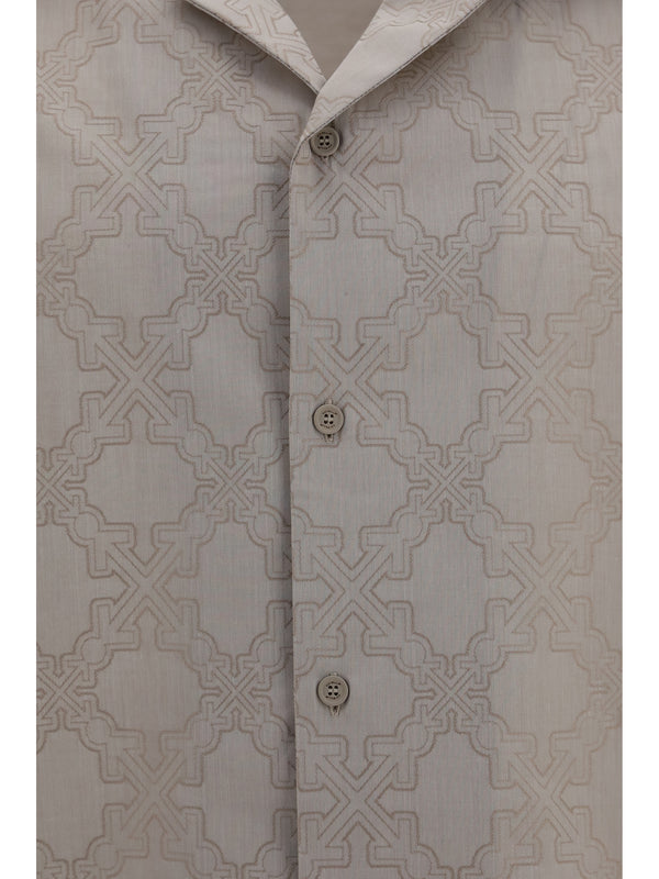 Shirt Arrow Monogram Cotton Beige