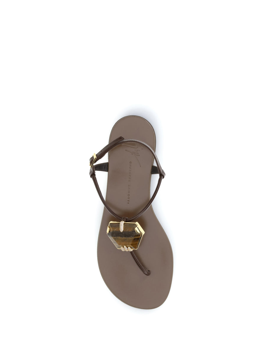 Sandals Pia Muse Hot Brown Stainless Steel