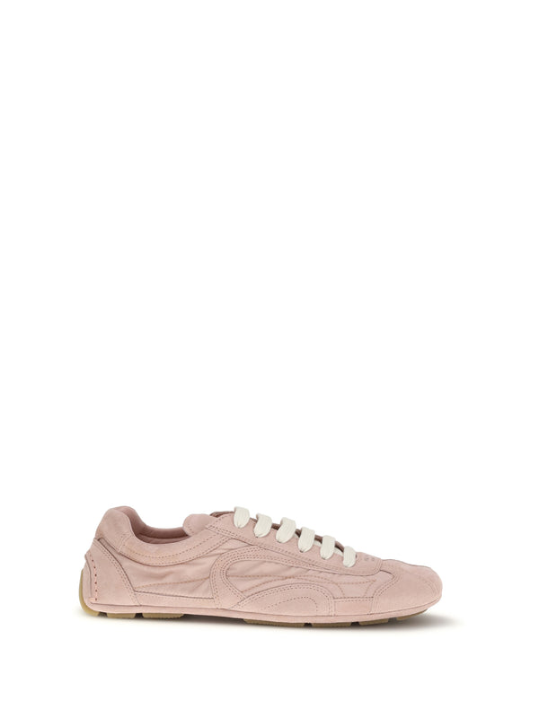 Prada Upper: 100% Lamb leather; Sole: 100% Rubber sneaker in pink