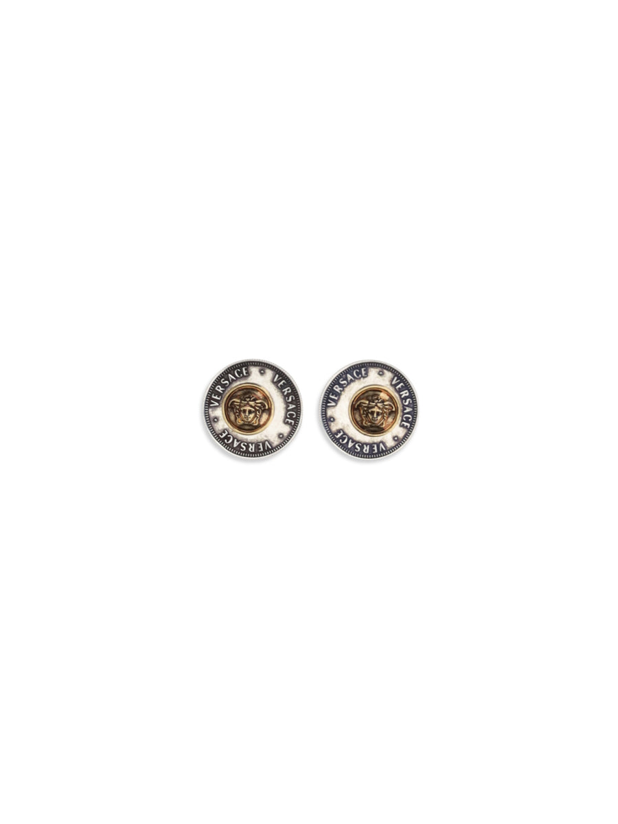 Earrings Coins Palladium-Gold Palladium/gold Brass