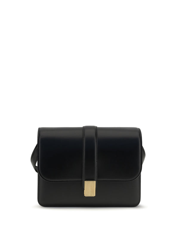 Khaite 100% Calf Leather Bos Taurus shoulder bag in black