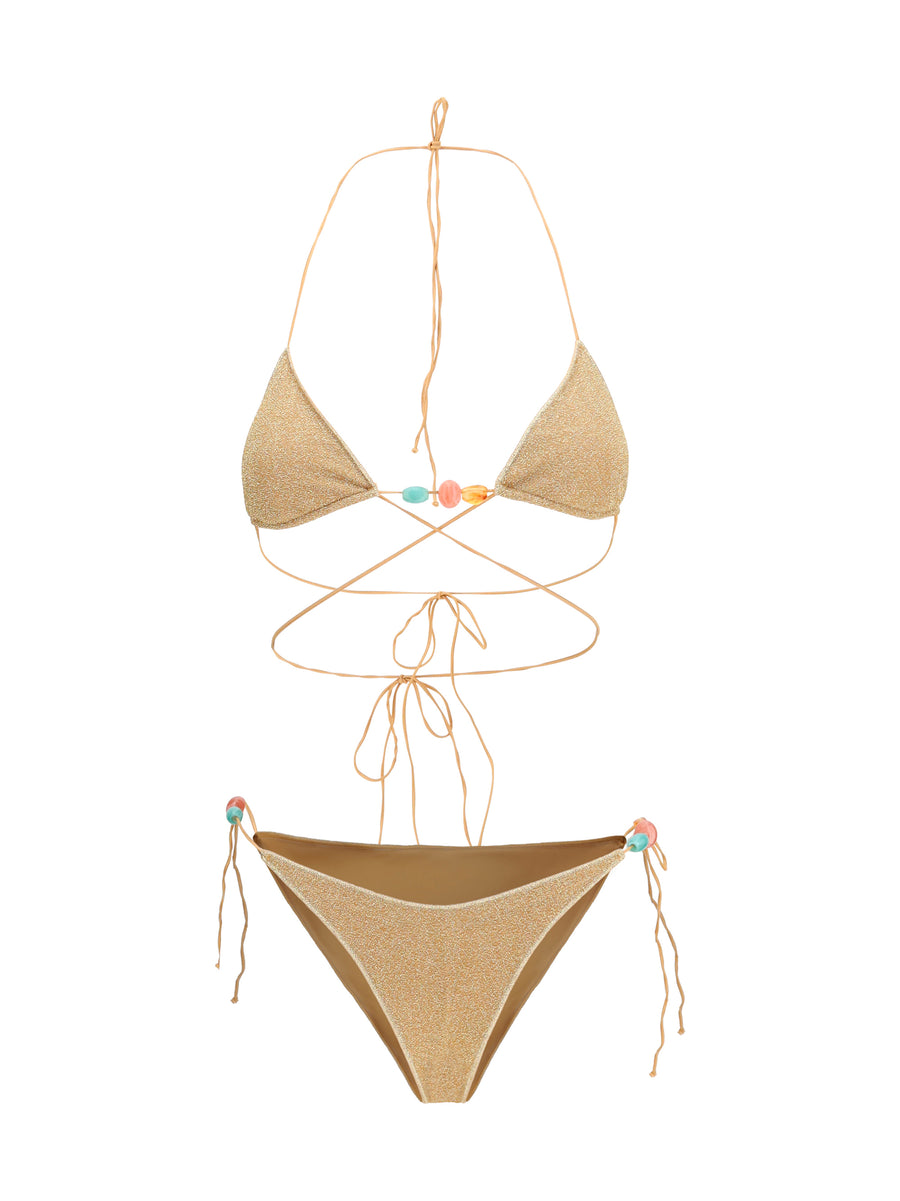 OséRee 85% Polyamide bikini in gold
