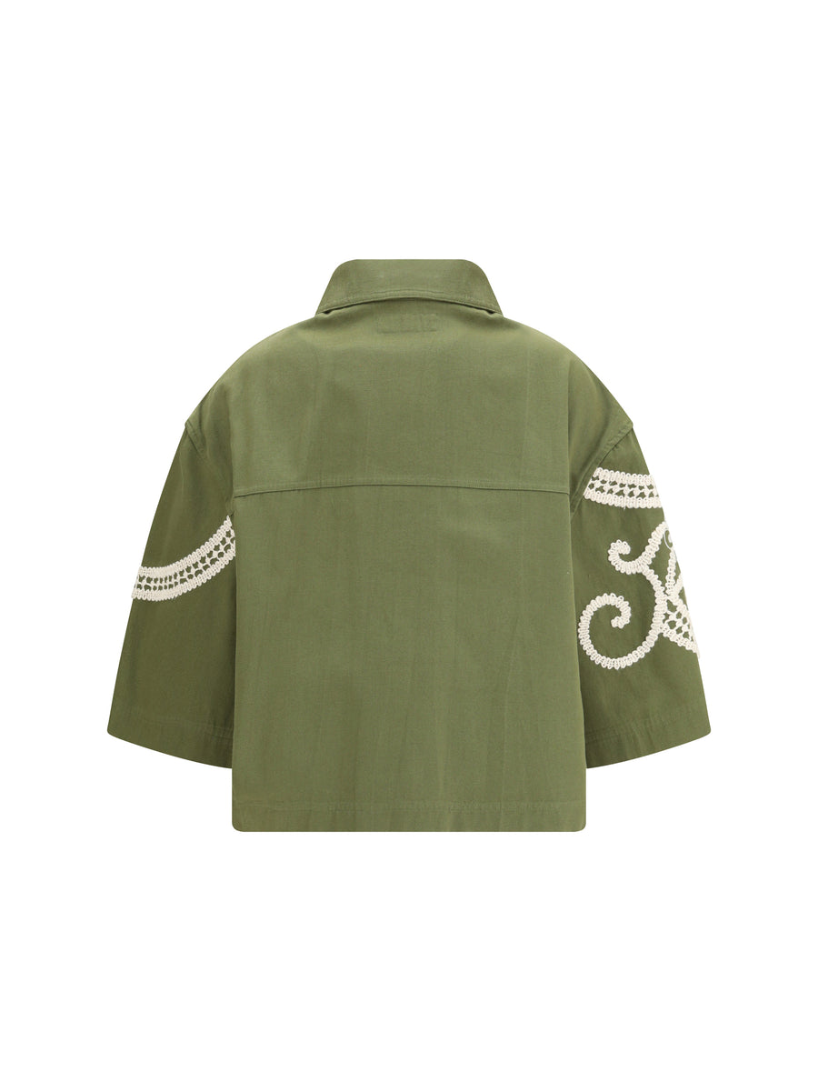 Jacket Como Khaki Green Cotton