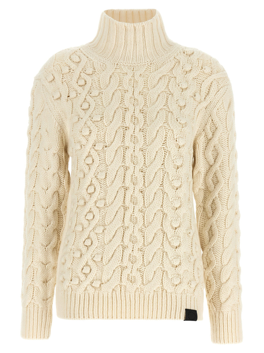 Stella Mccartney Bobble-Knit Virgin Wool Sweater — cream