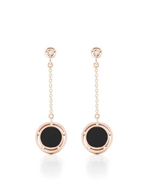 Damiani 18Kt Rose Gold drop earrings in rose gold