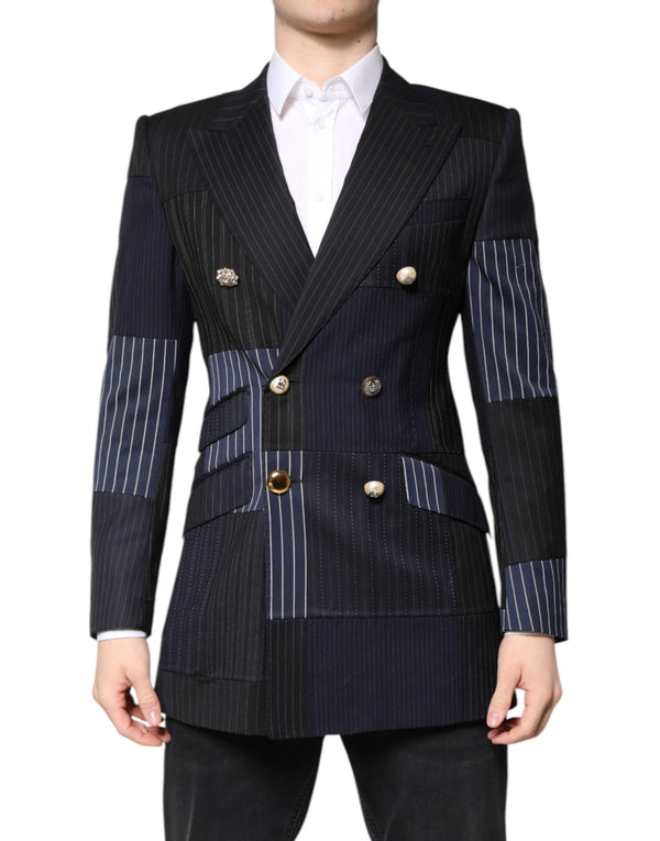 Dolce & Gabbana 77% Virgin Wool 12% Wool 6% Polyester 3% Silk 2% Elastane; Lining: 100% Polyester blazer in multicolor