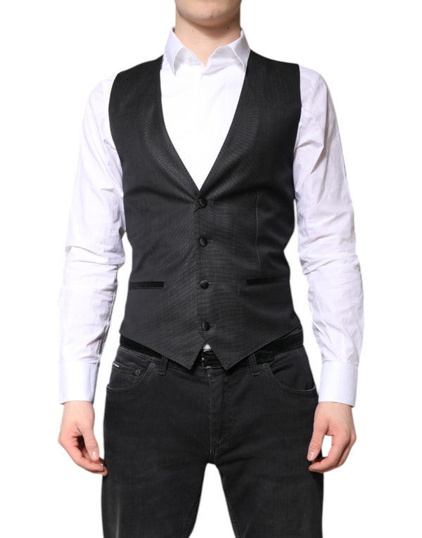 Dolce & Gabbana 90% Virgin Wool vest in black