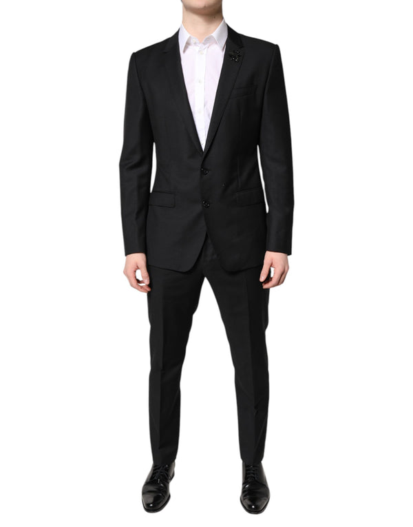 Dolce & Gabbana 100% Virgin Wool; Lining: 70% Viscose 30% Cupro pant suit in black