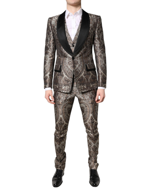 Dolce & Gabbana 91% Polyester 9% Silk suit in multicolor