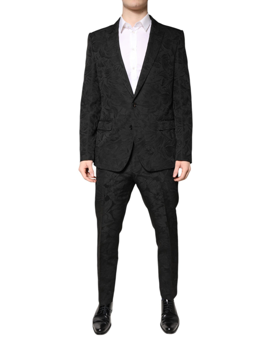 Dolce & Gabbana 40% Polyester 39% Acetate 21% Nylon; Lining: 80% Silk 20% Viscose suit in black