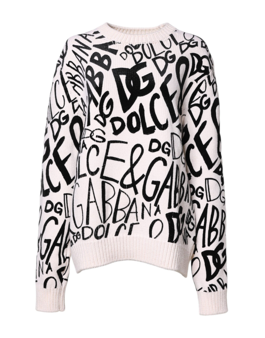 Dolce & Gabbana 100% Virgin Wool sweater in white