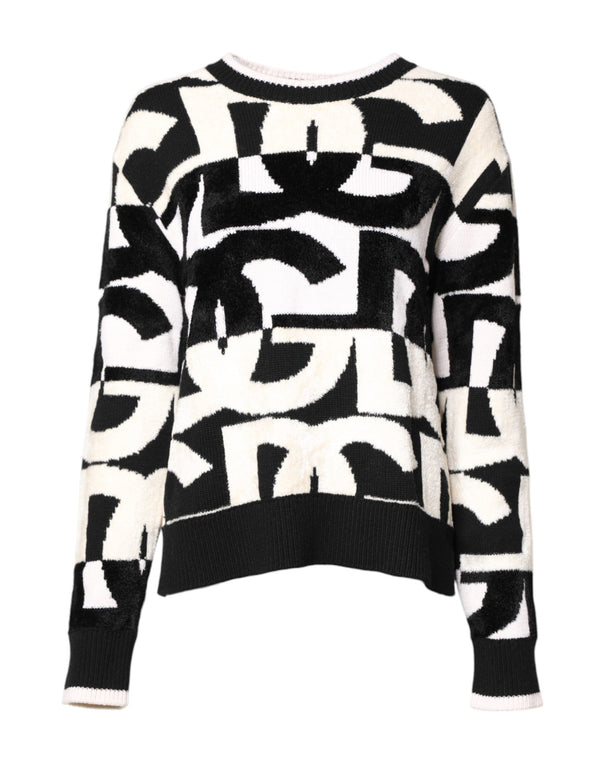 Dolce & Gabbana 50% Cashmere sweater in black and white