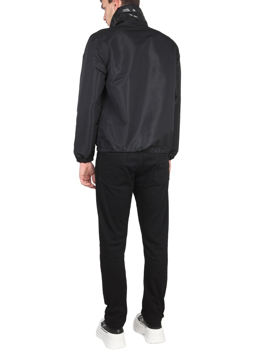Jacket With Logo Black Polyester
