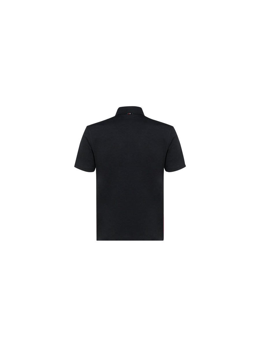 Short-Sleeve Polo Dark Grey Cotton Shirts