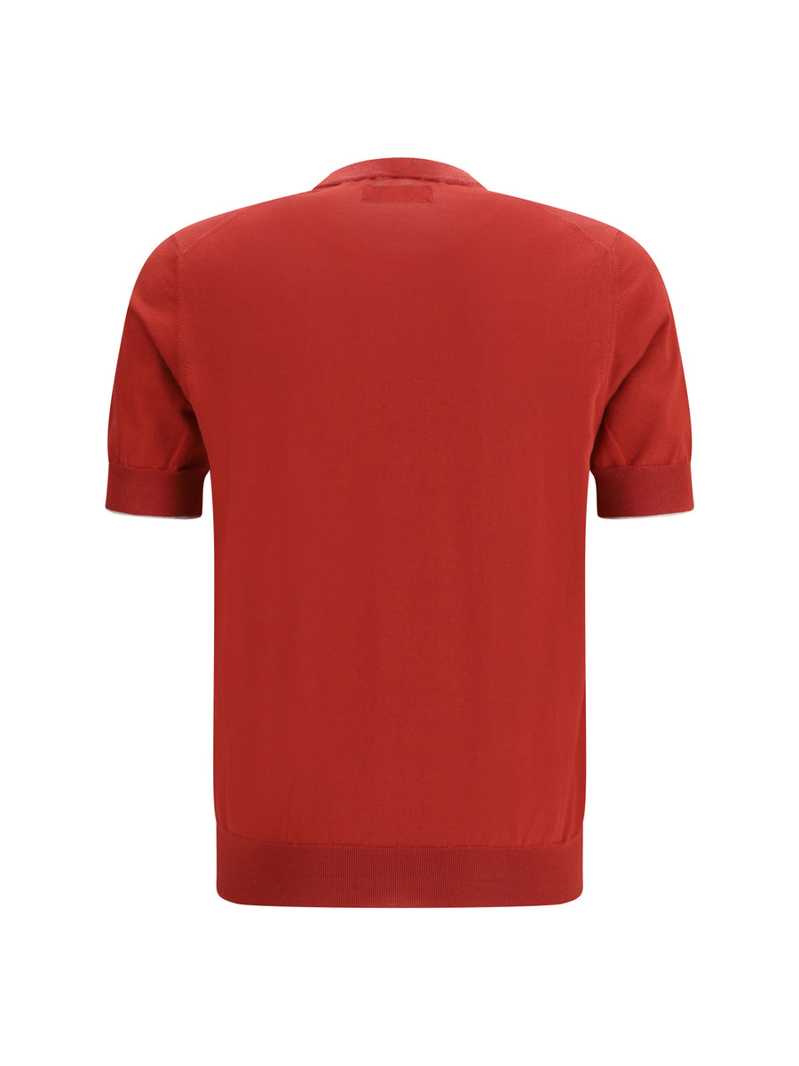 Cotton T-Shirt Strawberry/mist Knitwear