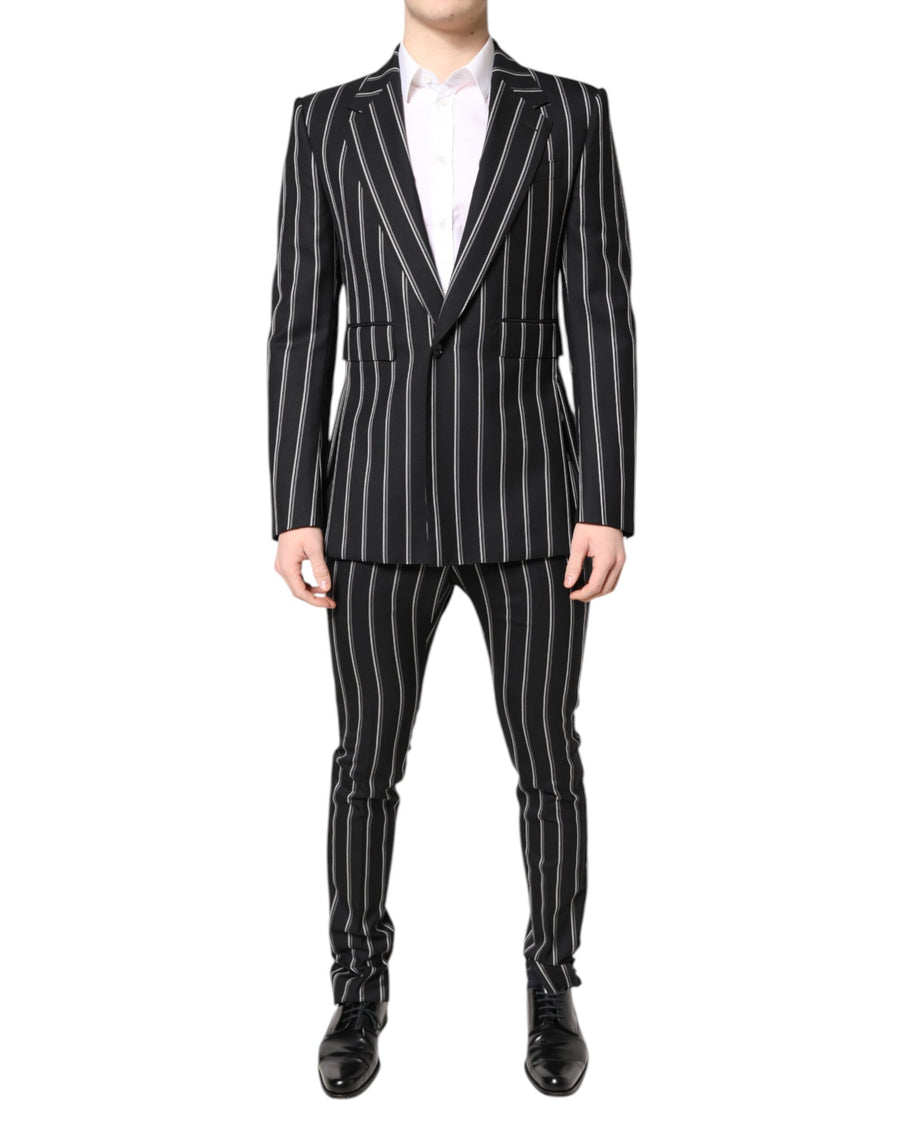 Dolce & Gabbana 98% Virgin Wool 2% Cotton; Lining: 85% Silk 15% Viscose pant suit in black