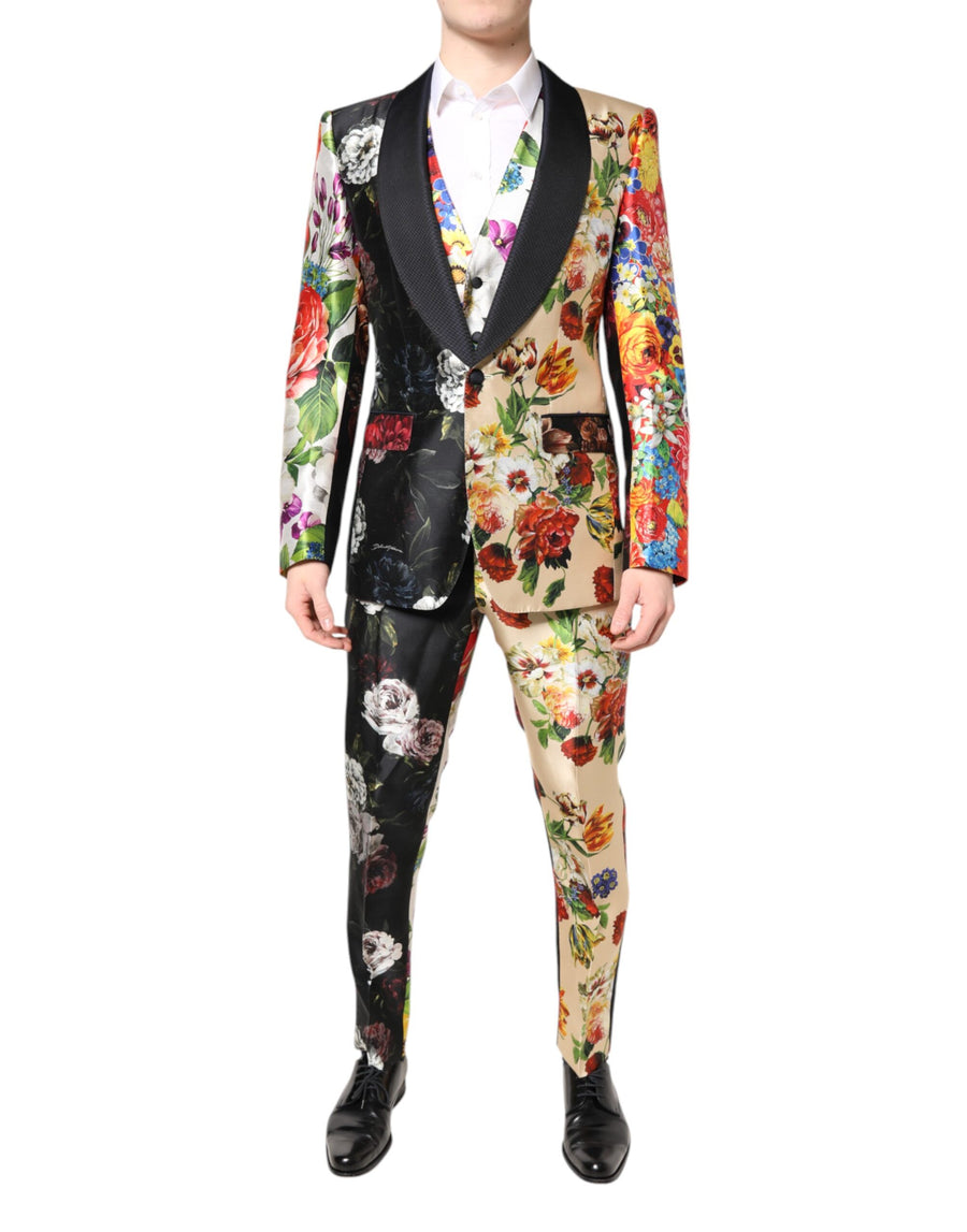 Dolce & Gabbana 97% Silk 3% Polyester pant suit in multicolor