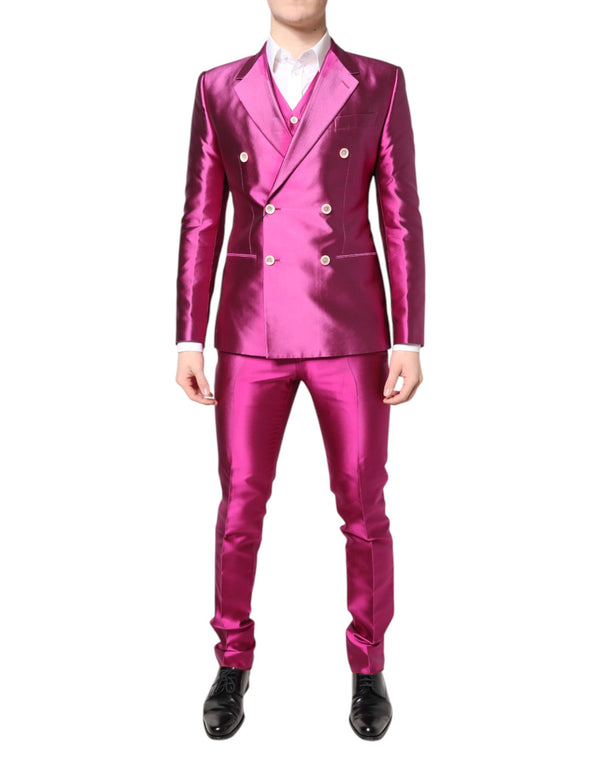 Dolce & Gabbana 100% Silk; Lining: 81% Viscose pant suit in pink