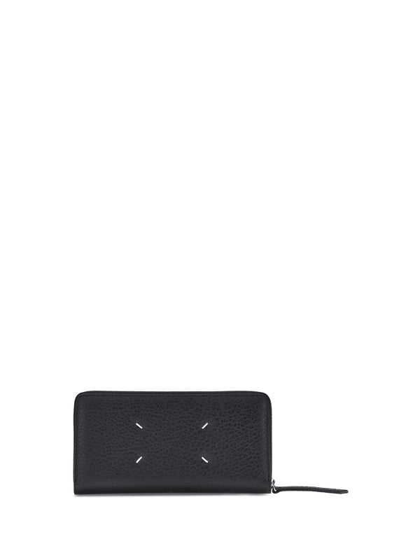Maison Margiela 100% Calf Leather Bos Taurus wallet in black