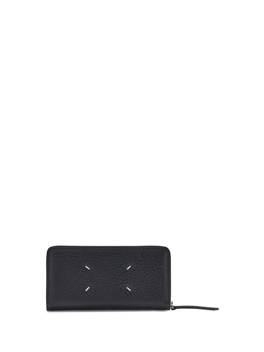 Maison Margiela 100% Calf Leather Bos Taurus wallet in black