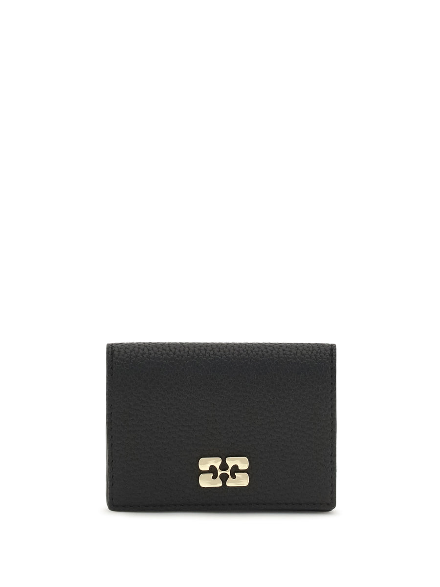Ganni 52% recycled polyester; 48% polyurethane card holder in black