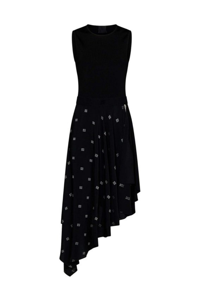 Givenchy Sleeveless Dress W- Flare Skirt_black Black