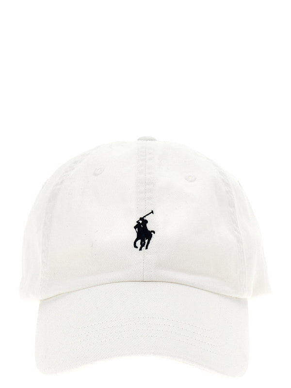 قبعة بيسبول مطرزة Polo Ralph Lauren شعار — بيضاء
