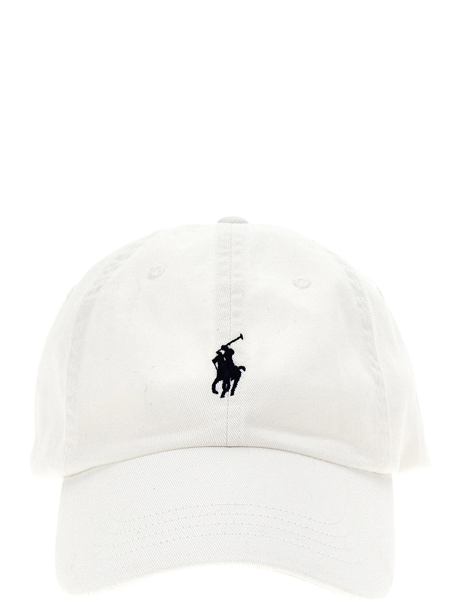 قبعة بيسبول مطرزة Polo Ralph Lauren شعار — بيضاء