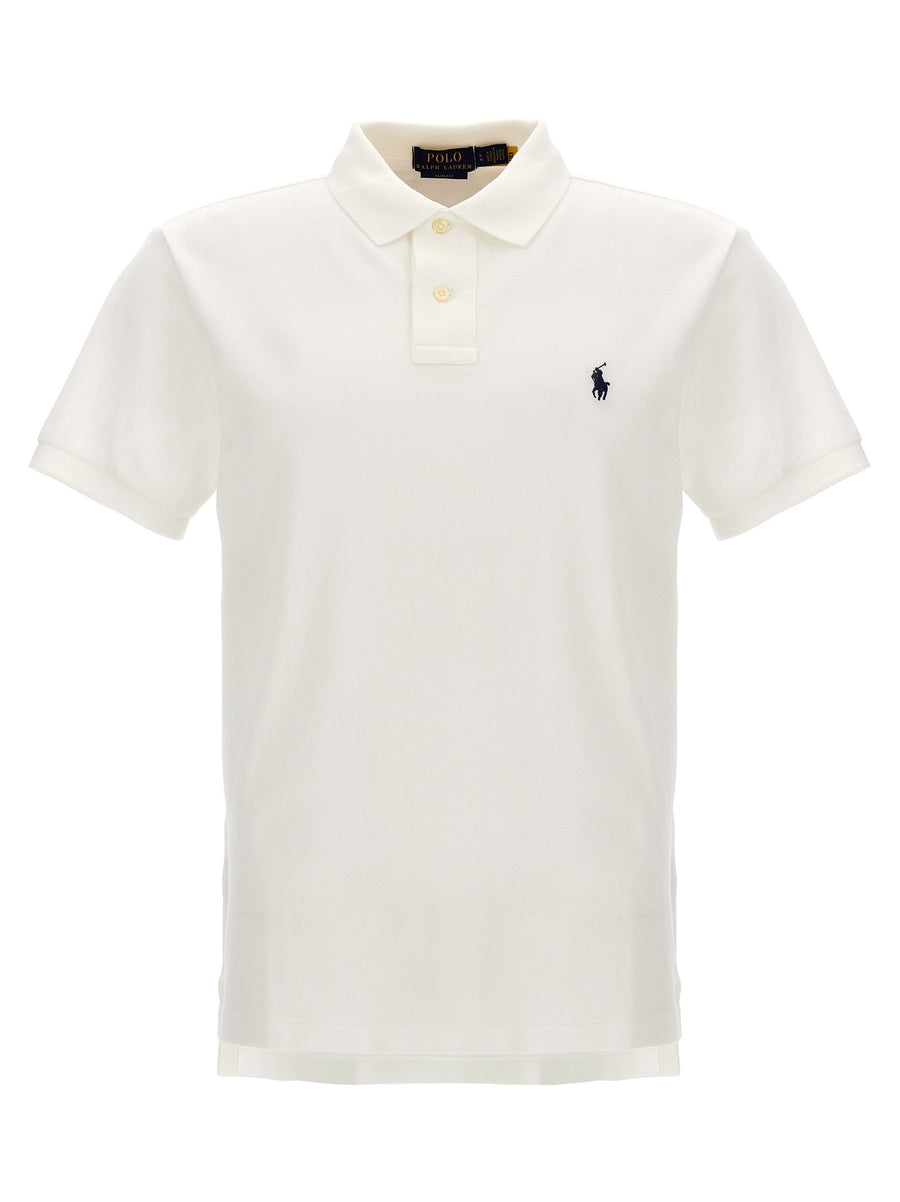Polo Ralph Lauren Logo-Embroidered Cotton Polo — White