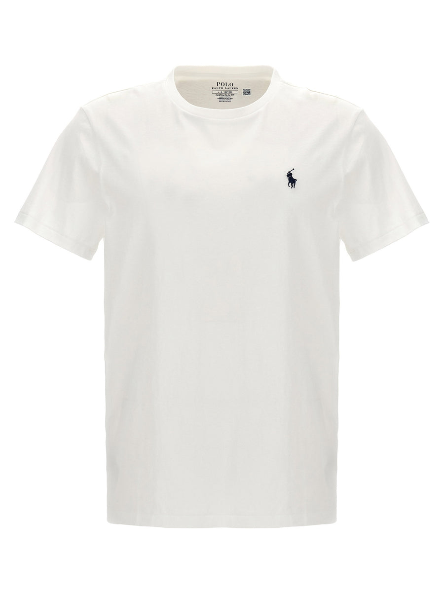 Polo Ralph Lauren Logo-Embroidered Cotton T-shirt — White